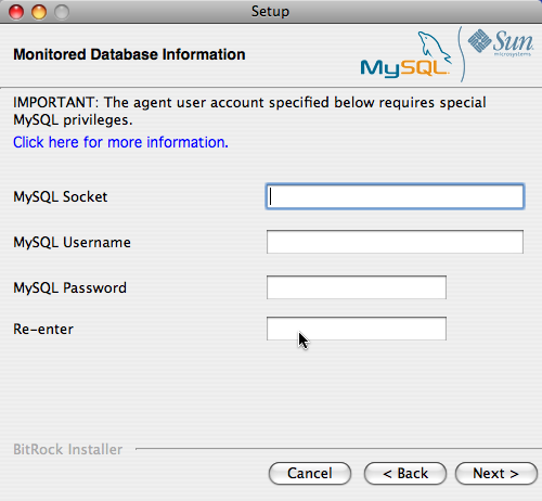 Installing MySQL Enterprise Service Agent on Mac
                    OS X: Monitored Database Information